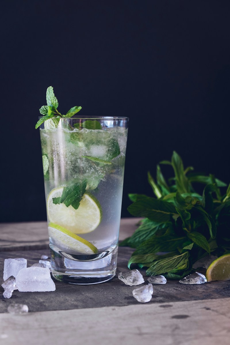 Cold Drinks and Mint Margarita